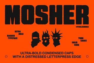 Mosher - Distressed Display Font