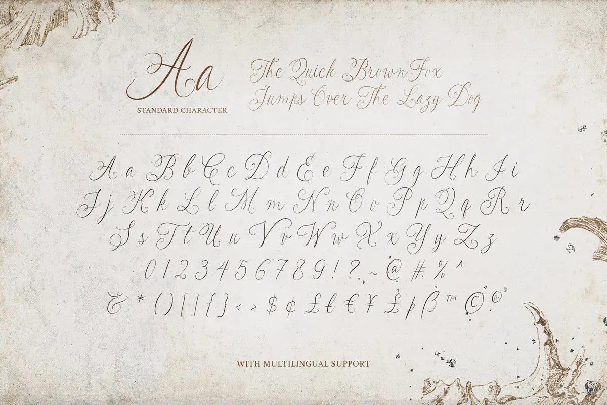 Les Bridgetise - Old Cursive Calligraphy Script