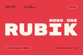 Rubik Mono One - Free Bold Font