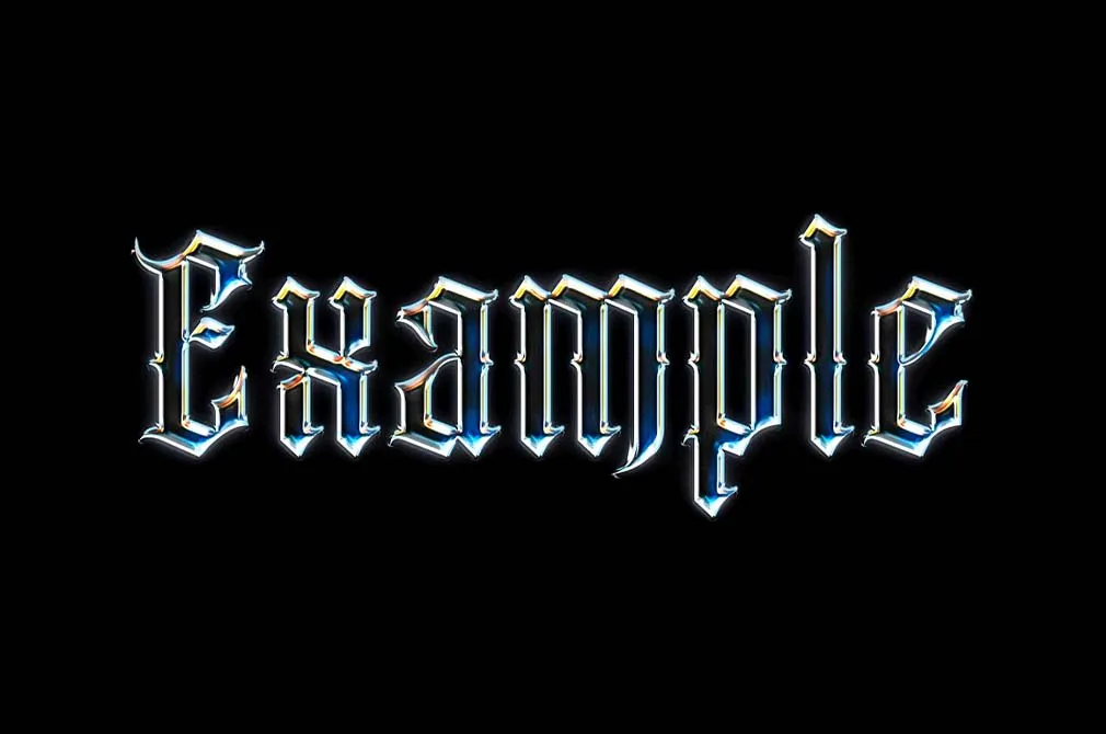 Vintage Chrome Text Effect