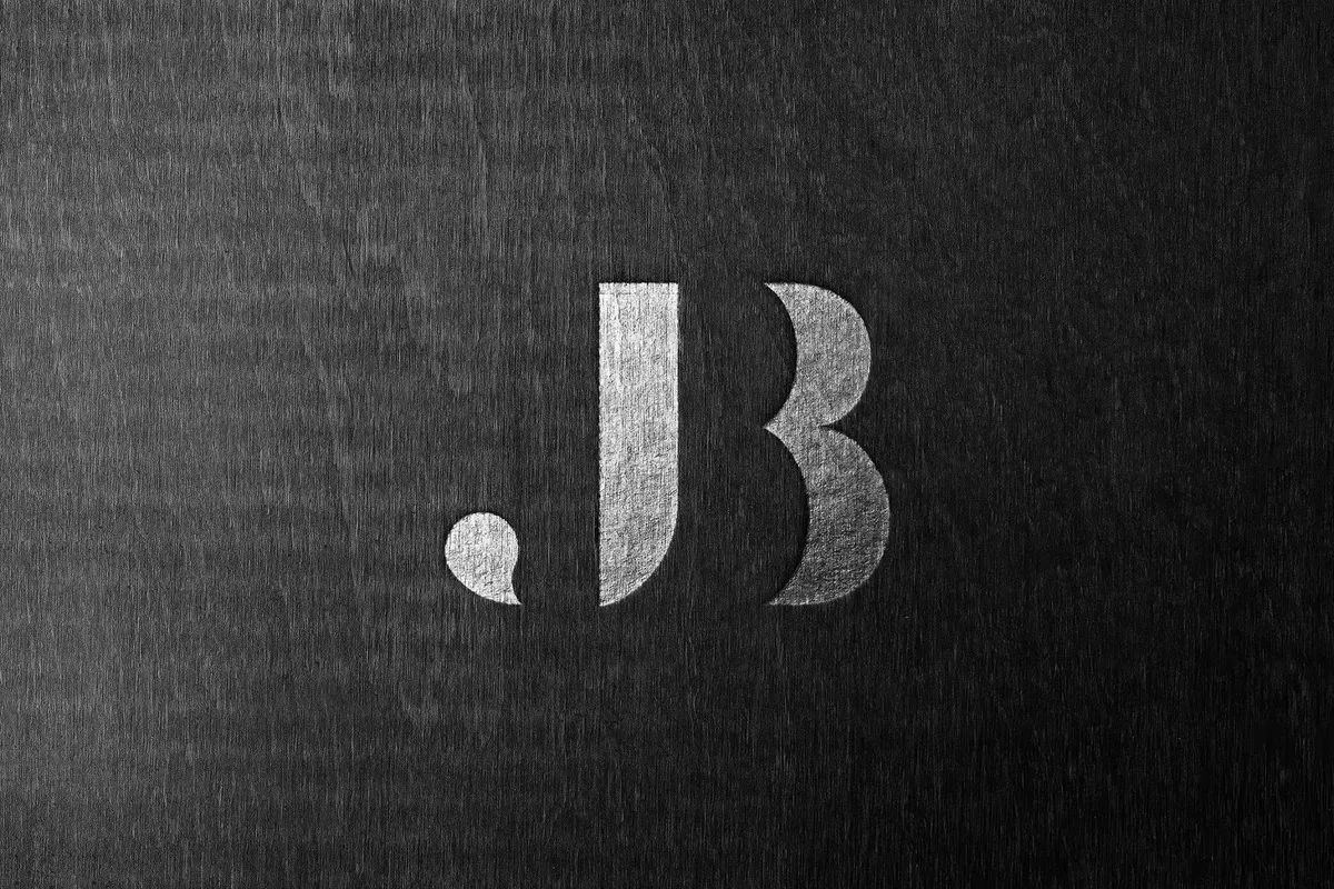 Black Wood Logo Mockup