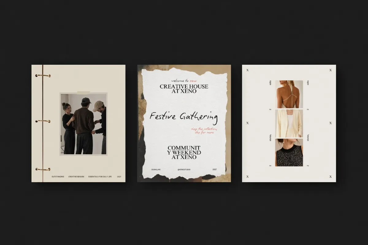 XENO II. Instagram Templates for Canva & InDesign
