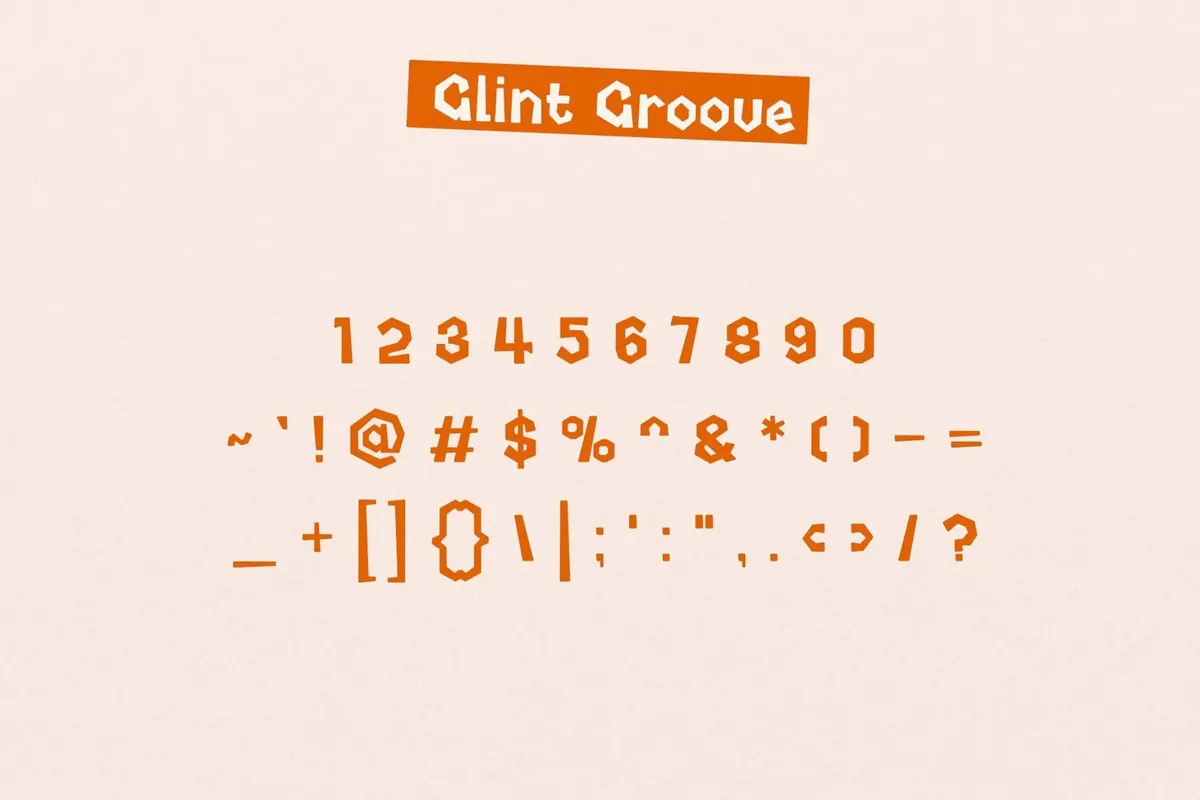 Glint Groove - Construction Typeface