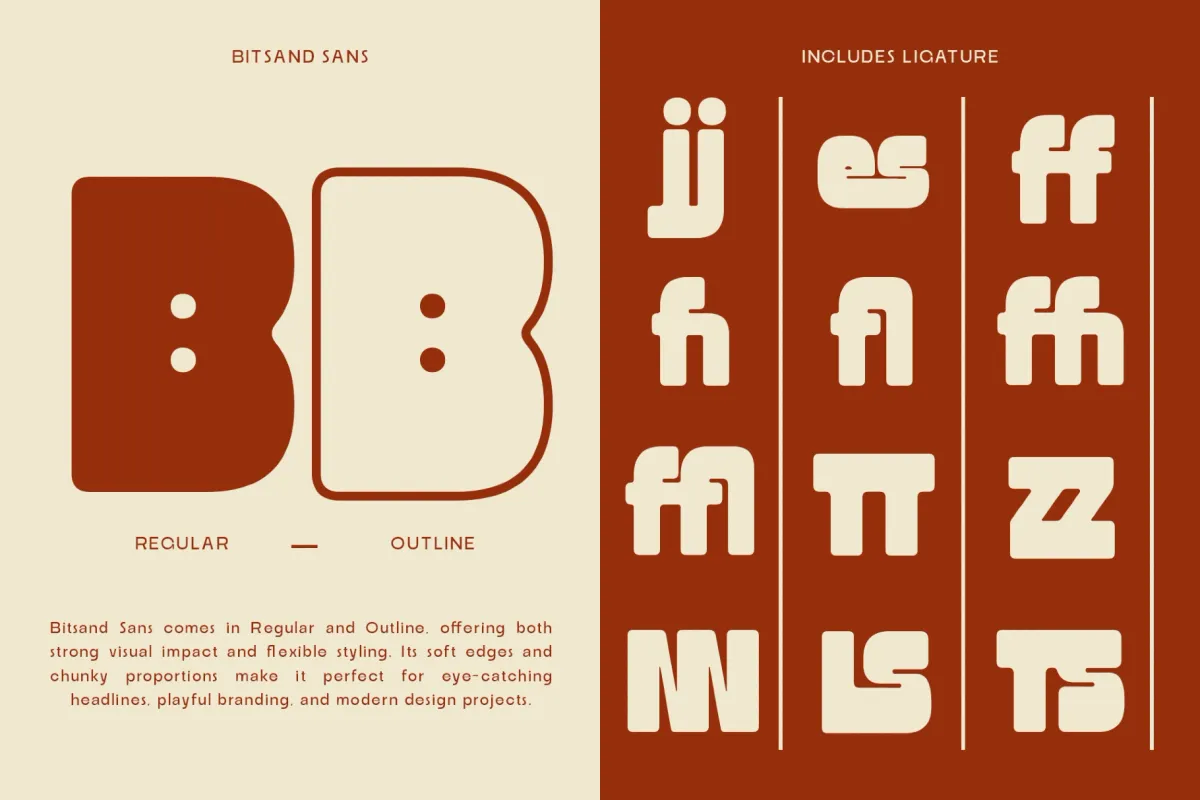 Bitsand – Rounded Playful Display Sans Font