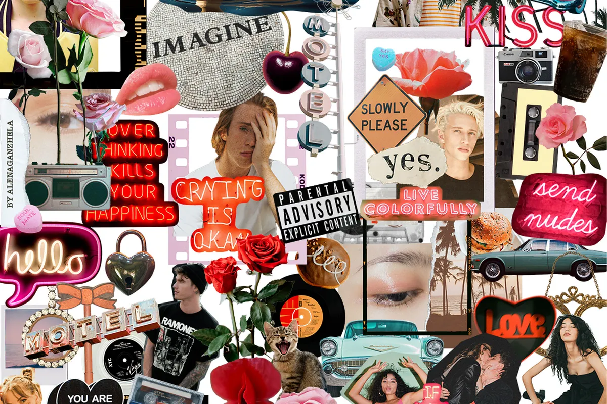 BROKEN HEARTS — Mixed Media Collage Kit