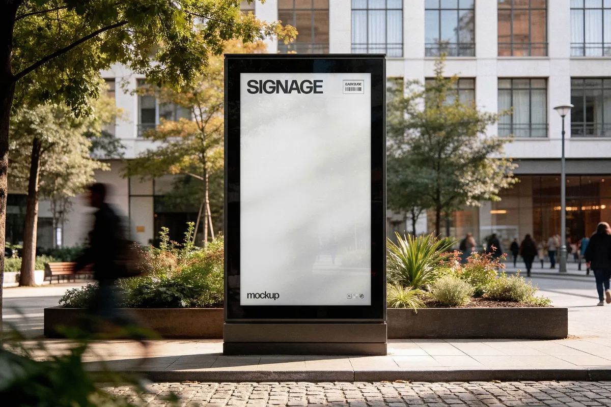 City Plaza Poster Lightbox Mockup