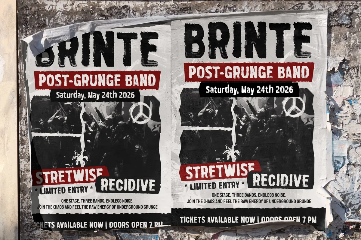 Bleed Print - Distressed Bold Display Font
