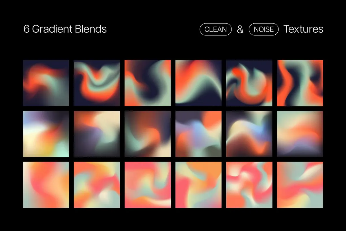 Gradient Texture Shapes Collection