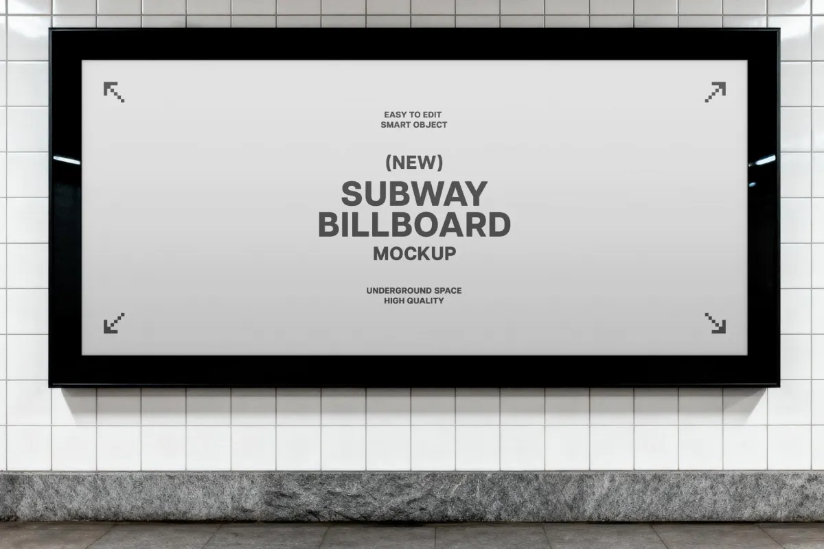 Subway Billboard Mockup