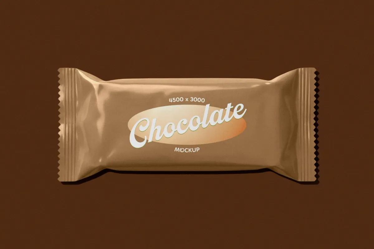 Chocolate Bar Packaging Mockup