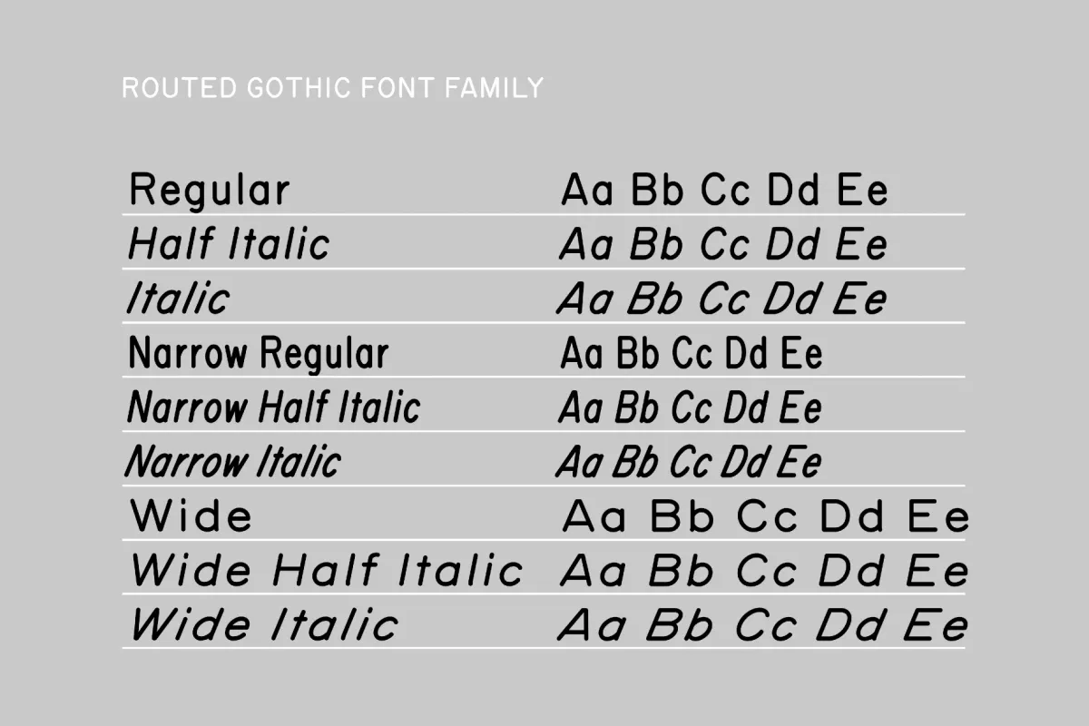 Routed Gothic Font Family