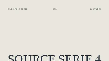 Source Serif 4 / Free Font Family