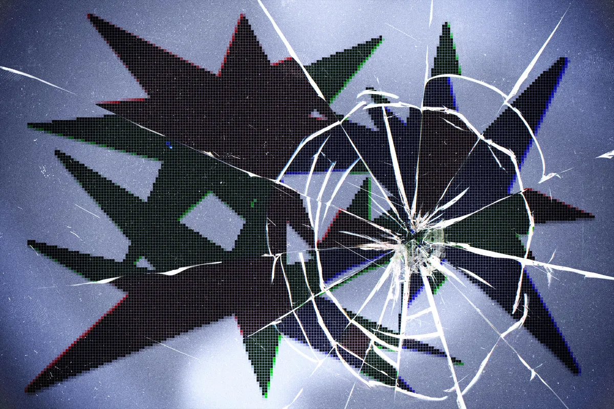 Broken CRT Screen Text Effect