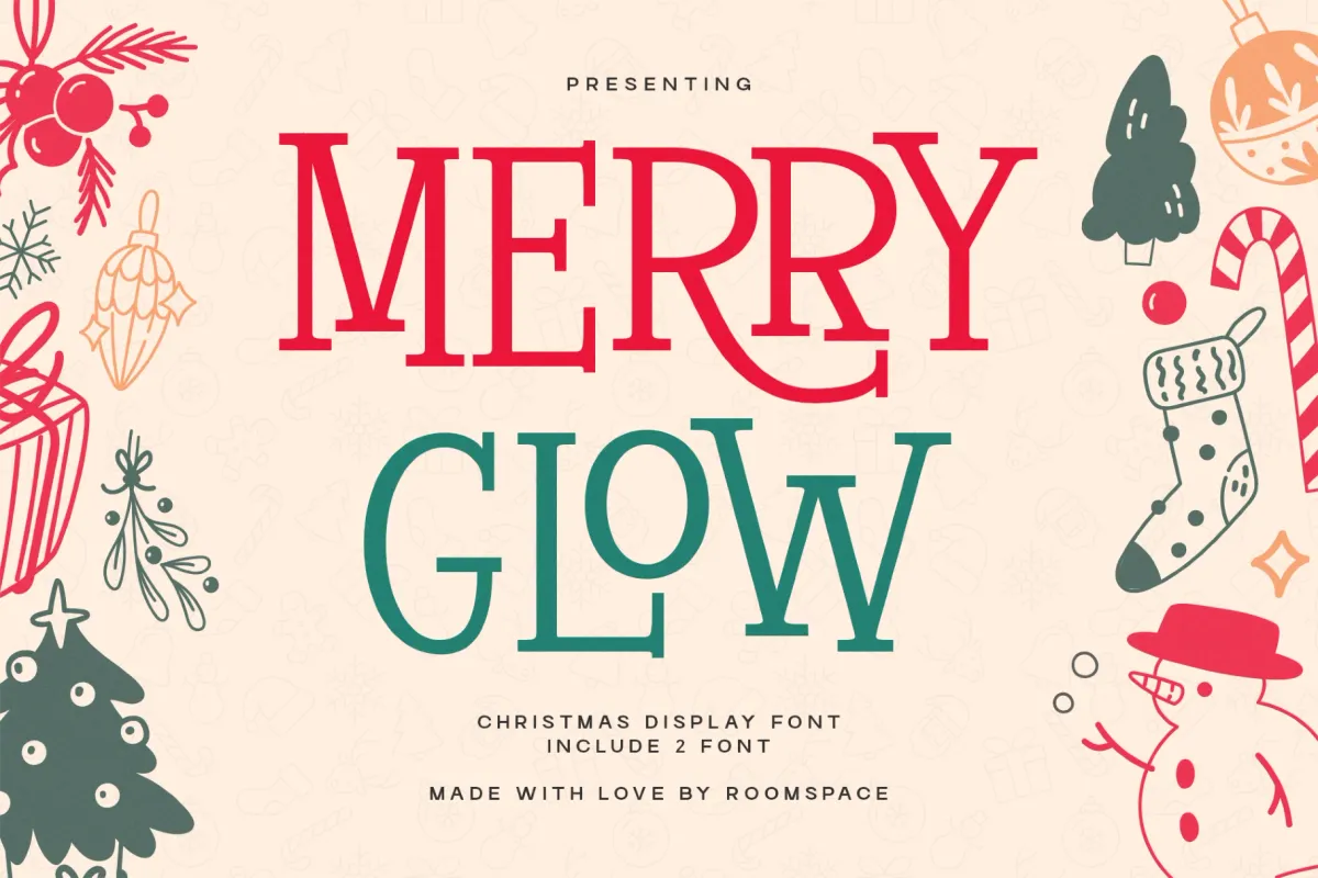Merry Glow – Christmas Display Serif Font