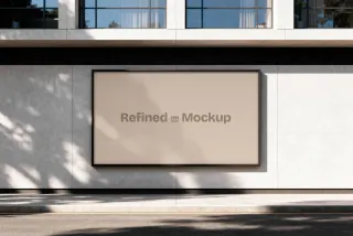 Wall Facade Advertising Mockup