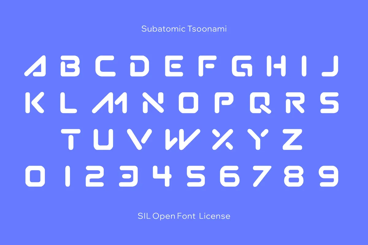 Subatomic Tsoonami - Tech Font