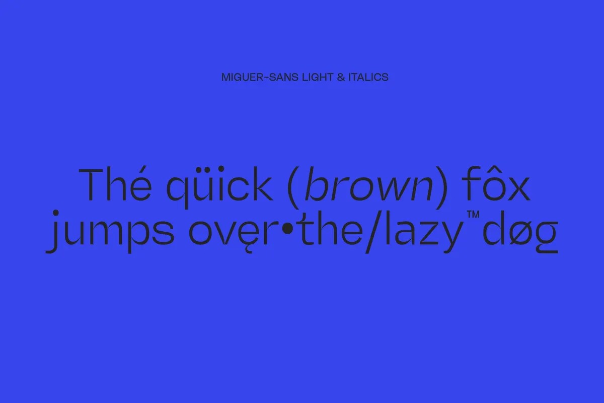 Miguer Sans - High-Contrast Grotesque Font Family