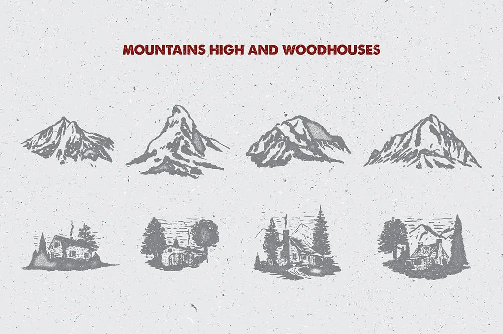 Timber! Vector Elements Set