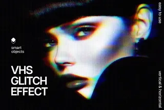 Anaglyph VHS Photo Effect
