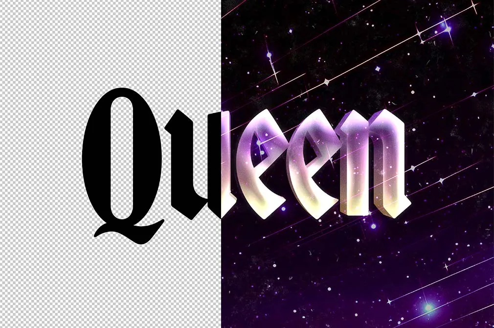 Starlight Gothic Chrome Text Effect