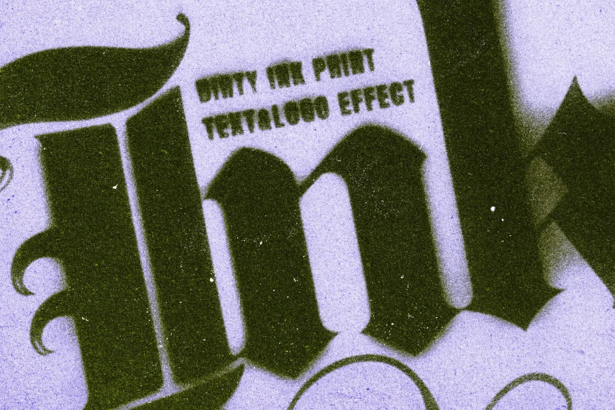 Dirty Ink Print Text Effect
