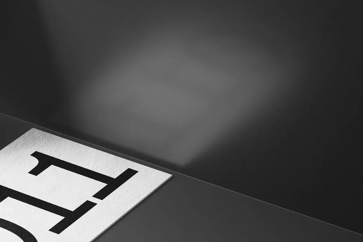Leaning Business Card Mockup