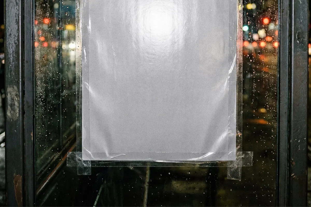 Rainy Street Poster Mockup