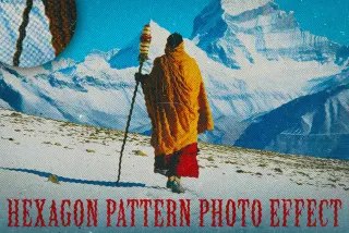 Hexagon Pattern Photo Effect