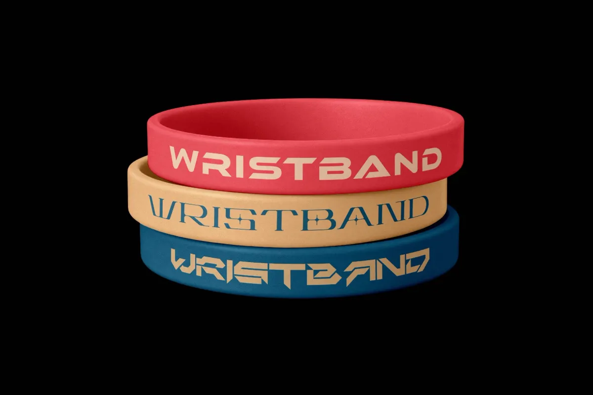 Stacked Rubber Wristbands Mockup