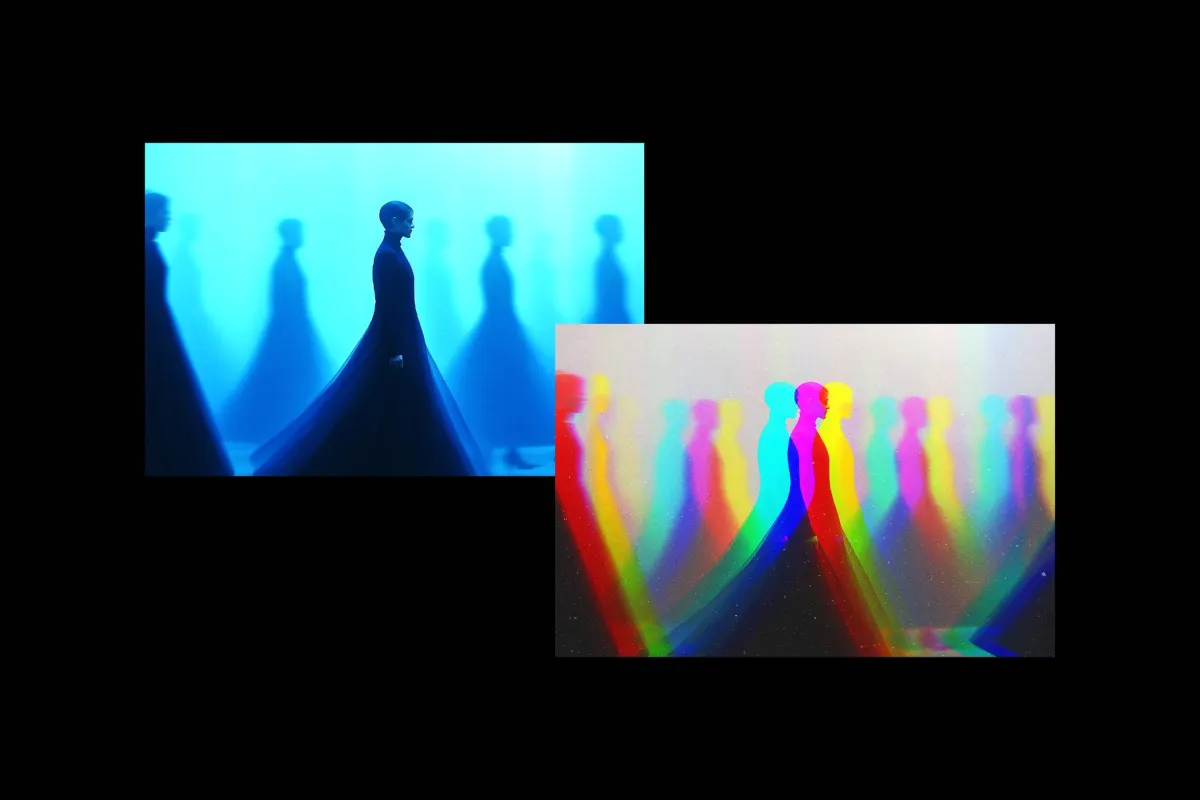 Anaglyph Glitch Photo Effect