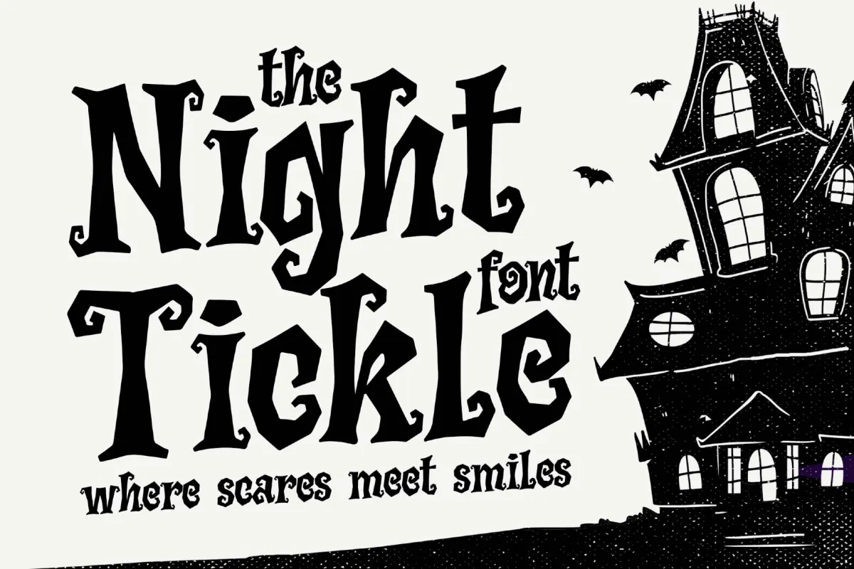 Night Tickle a Horror Playful Font