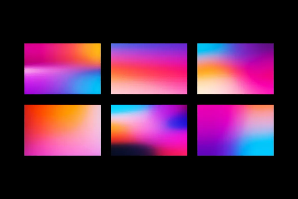 Soft Neon Fractal Gradient Textures