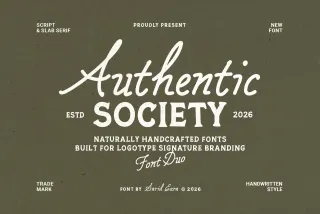 Authentic Society - Vintage Script & Slab Serif Duo