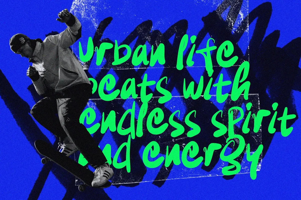 BIGES — Urban Raw Brush Font