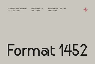 Format 1452 - Free DIN Industrial Font