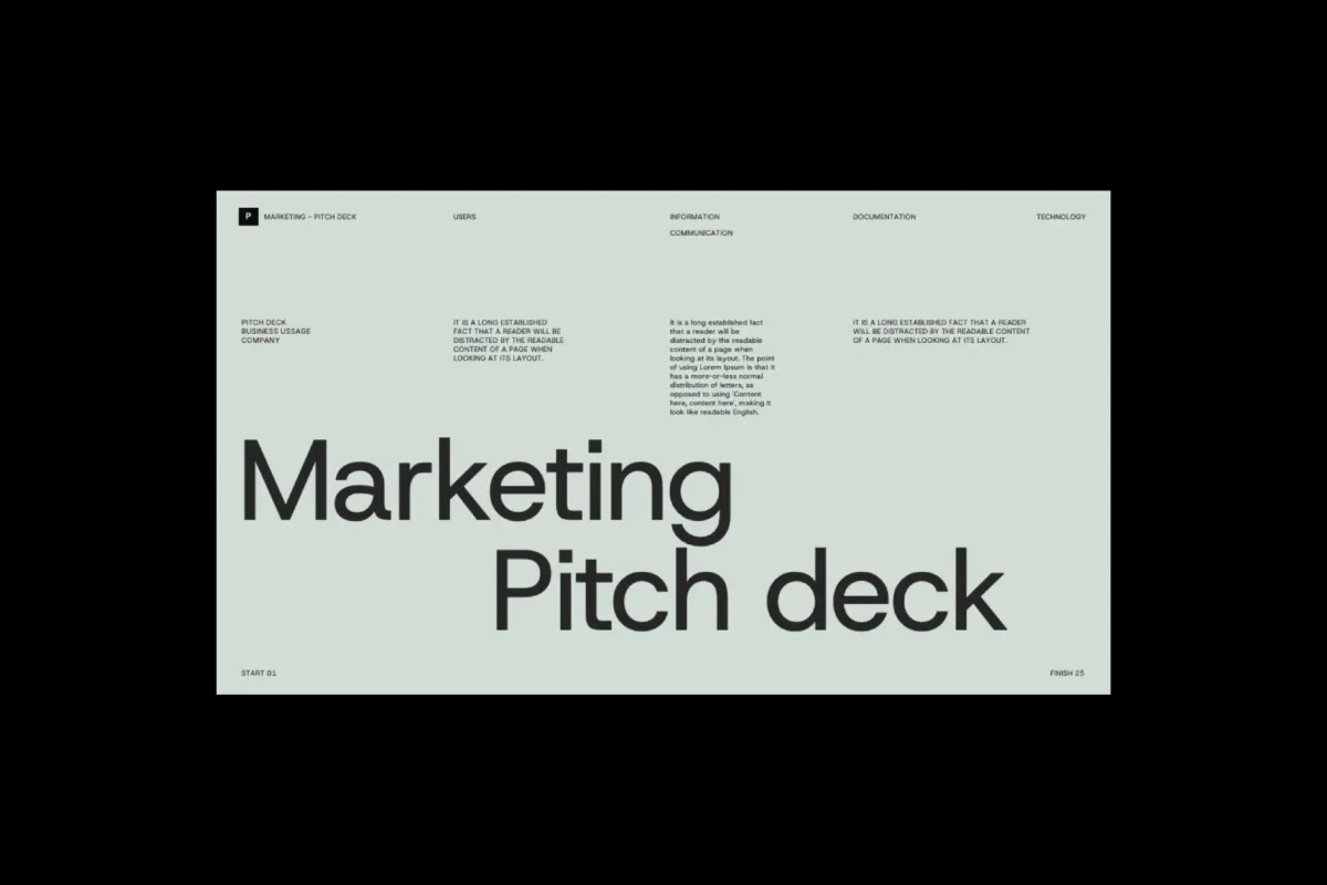 Clean Marketing Pitch Deck Keynote Template