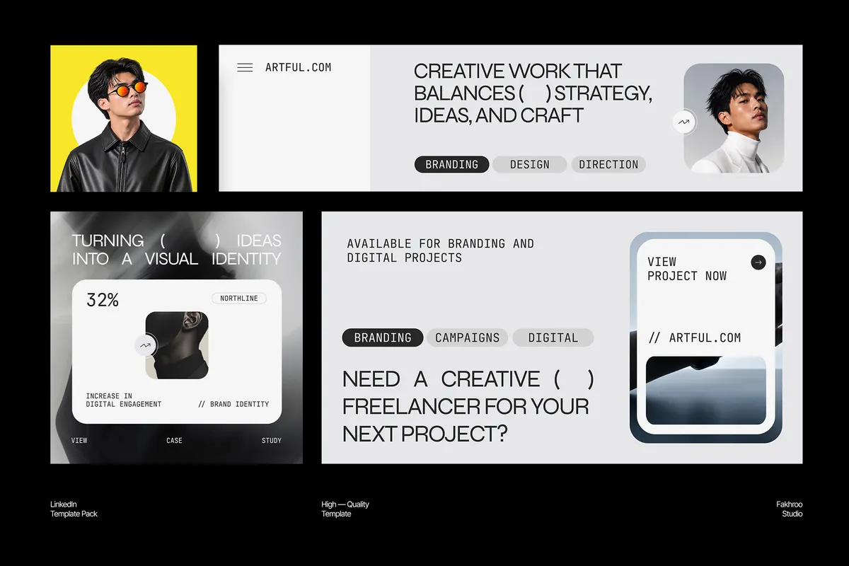 LinkedIn Portfolio Template Pack - Portuu