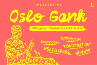 Oslo Gank - Handwritten Brush Script Font