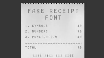 Fake Receipt Font