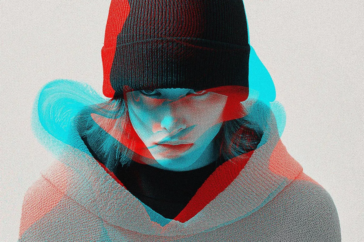 TV Glitch Flicker Photo Effect