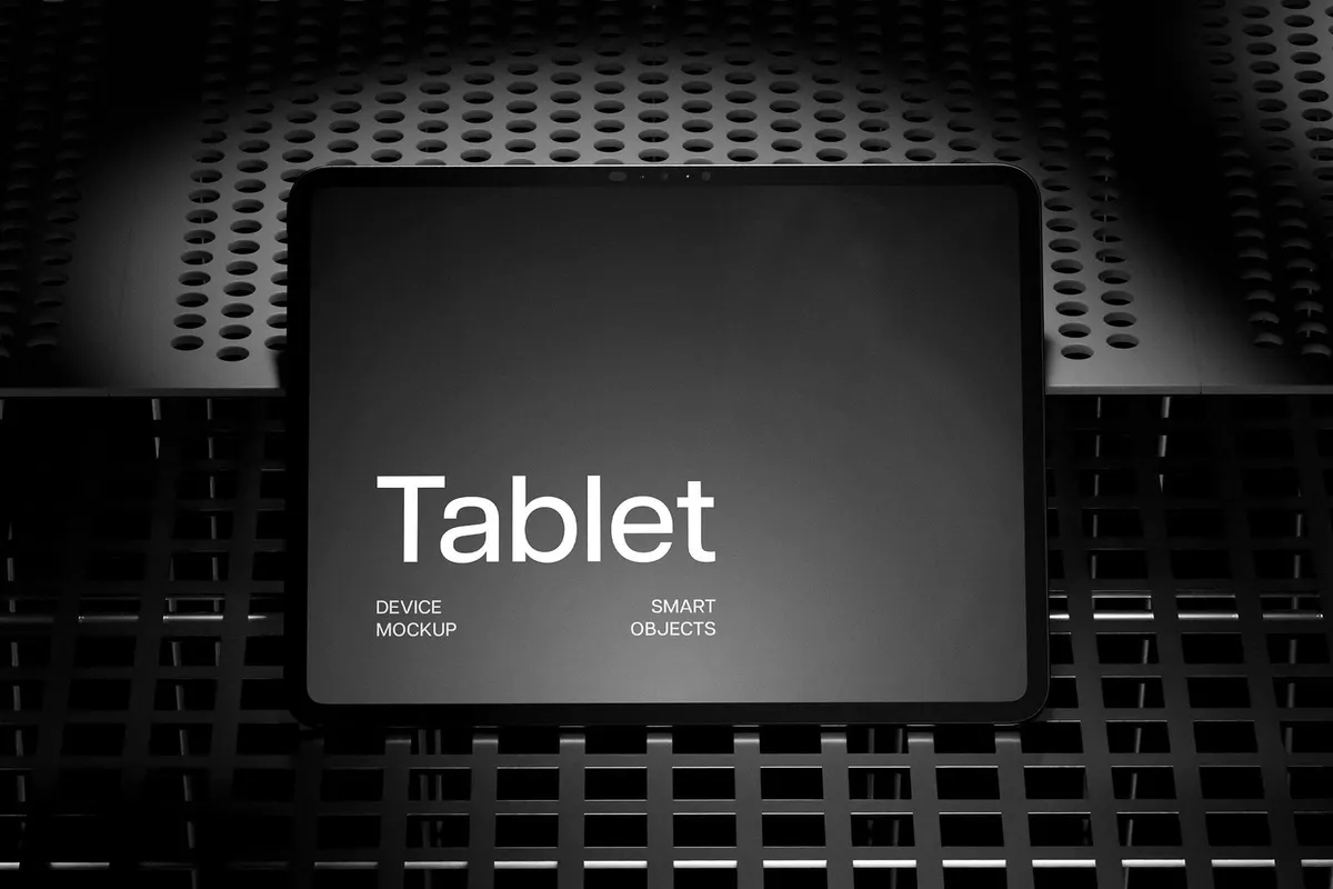 Steel Rack M4 iPad Pro 13 Mockup