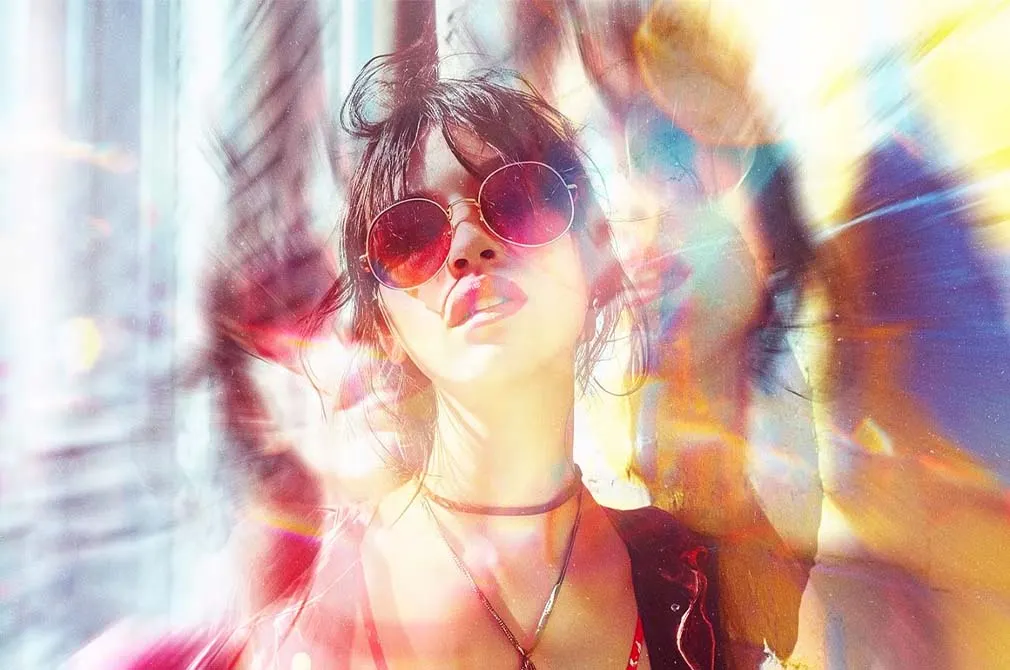 Prism Effect with Light Leak Overlay