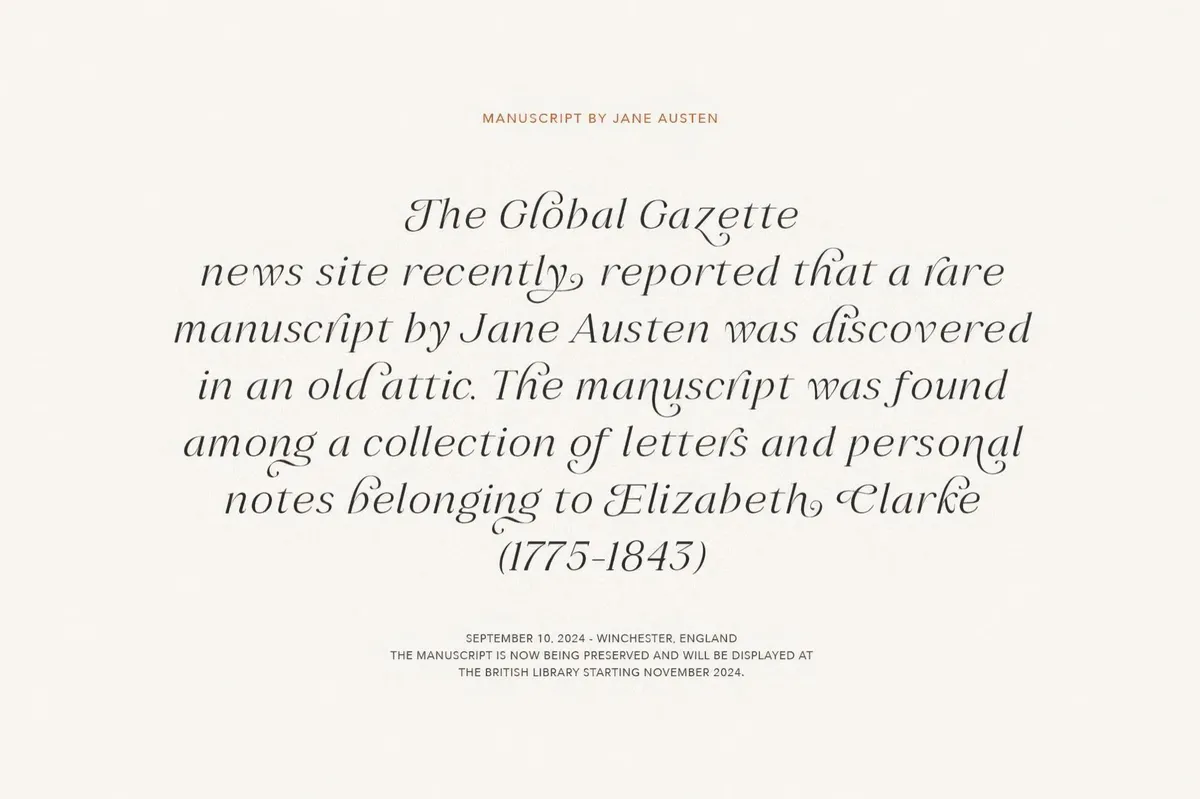 Avaline Bright — Luxury Italic Font