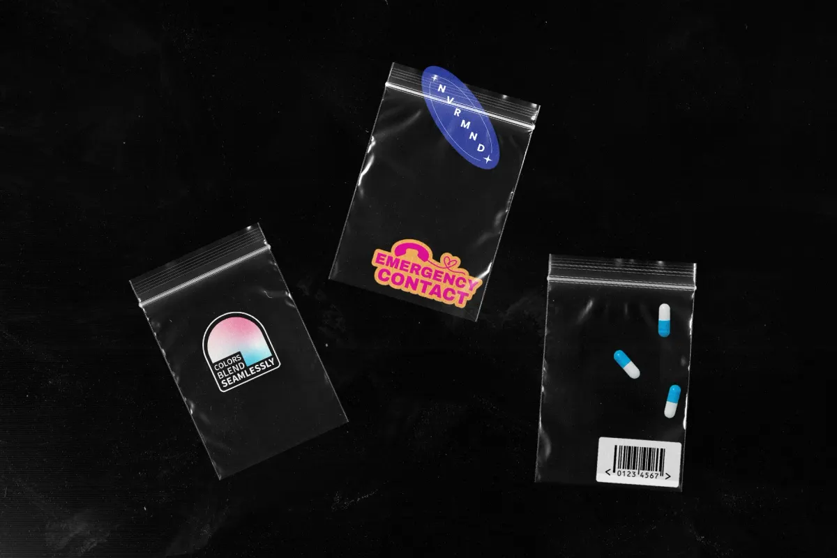 Plastic Zip Bags Mockups & PNG Overlays