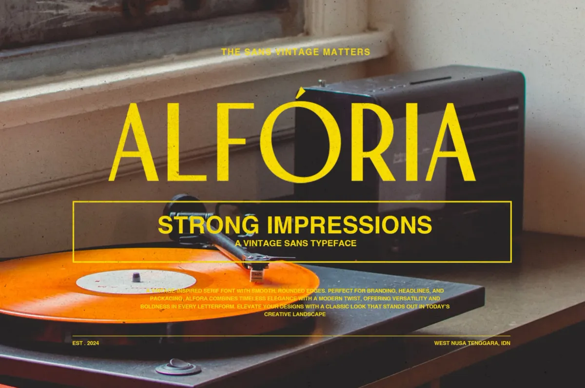 Alforia - Vintage Sans Serif Font
