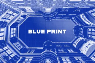 Blue Ink Print Photo Effect