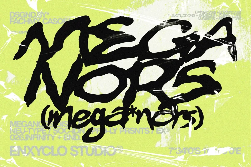 Meganors - Urban Brush Display Font