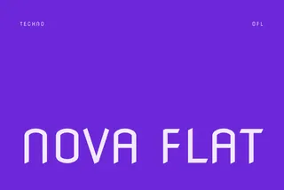 Nova Flat Techno Font