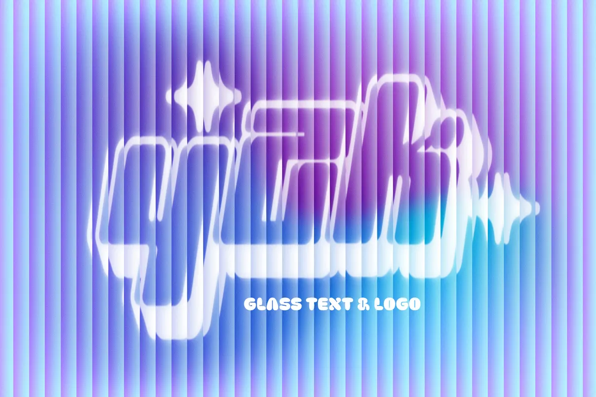 Gradient Glass Text & Logo Effect