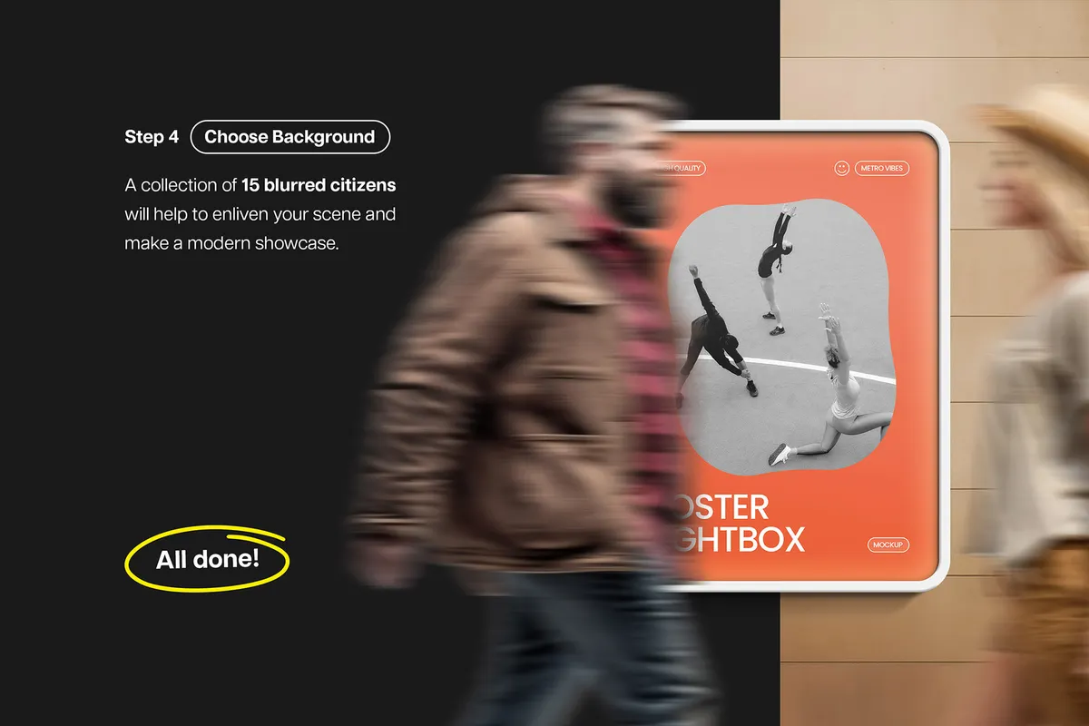 Subway Lightbox Poster Mockup Generator